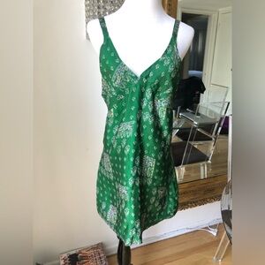 Vintage silk green dress size small